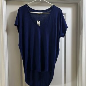 Express Navy Blue V-Neck Women's Top - Size S